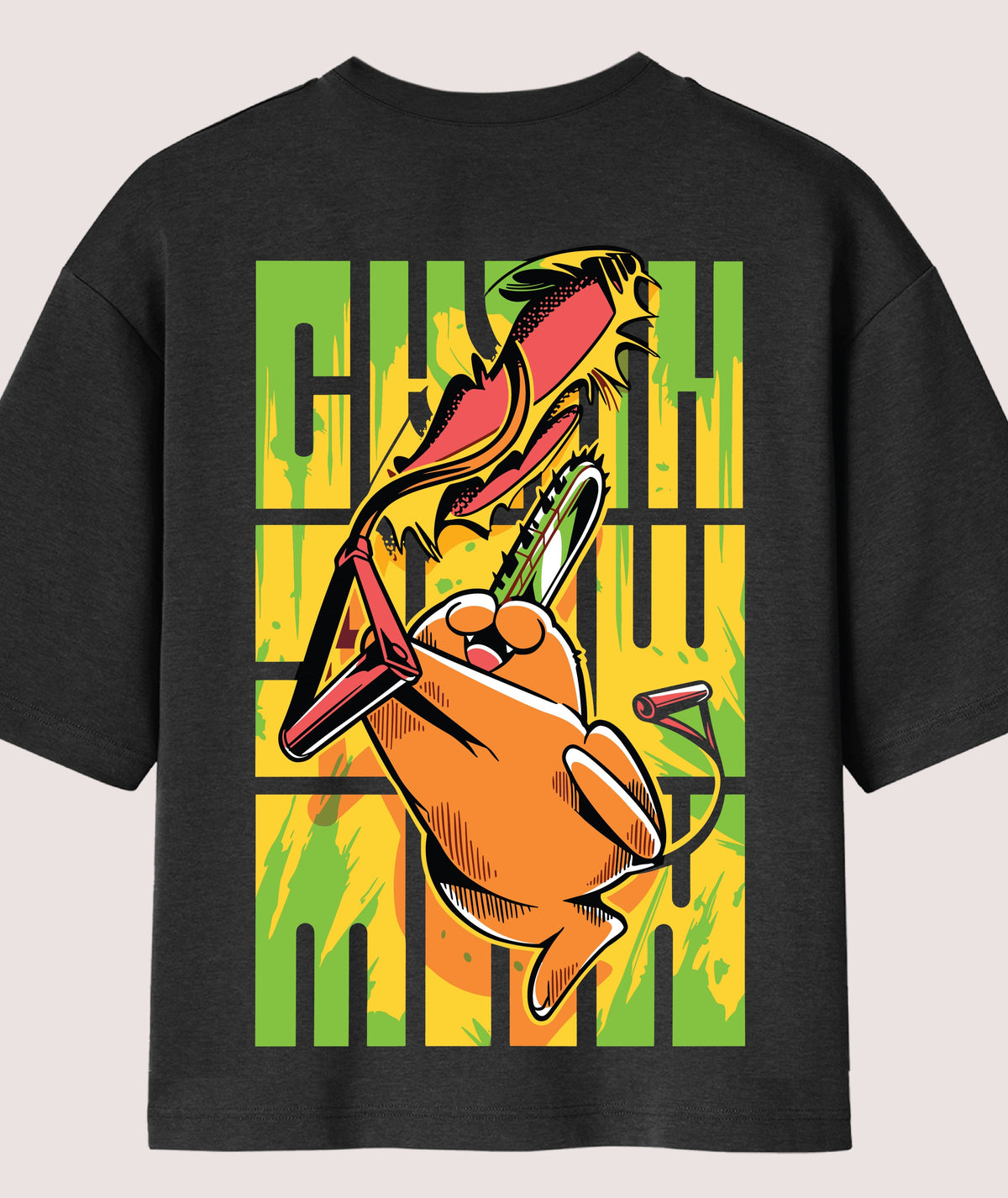 CM Pochita Oversized Anime T-shirt