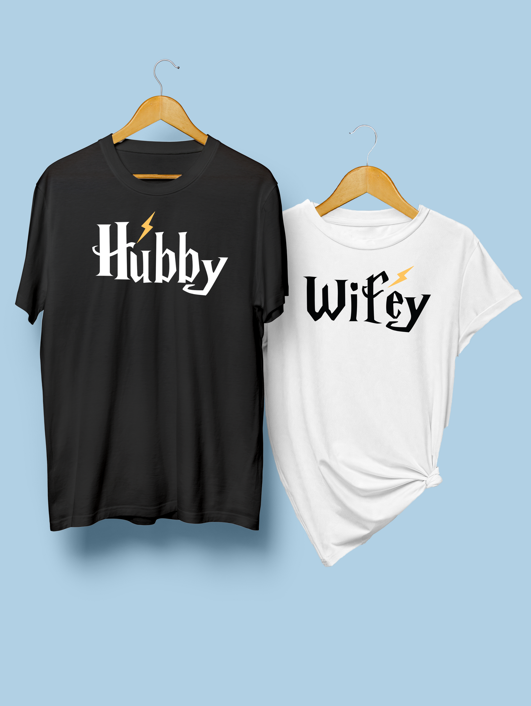 Hubby wifey harry potter Couples T-shirt