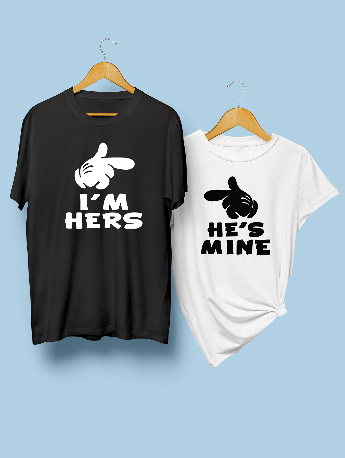 I'm hers He's mine Couples T-shirt