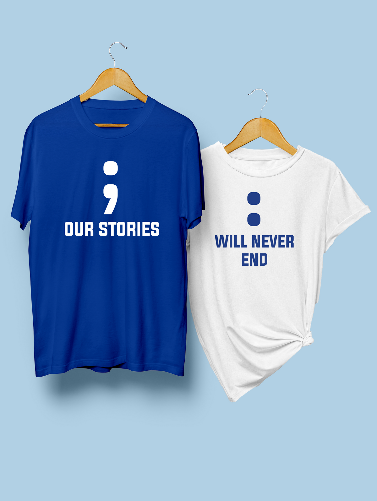 Our stories will never end Couples T-shirt
